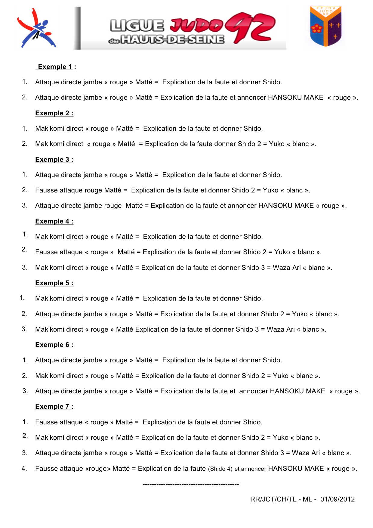 reglement arbitrage minimes